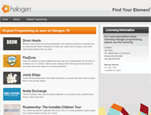 Tablet Screenshot of halogentv.com